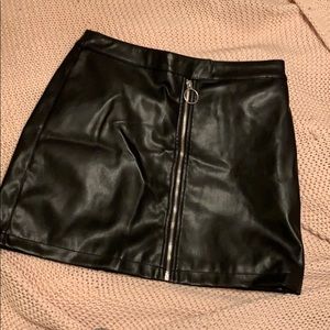 Leather miniskirt